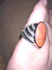✨Mojave Orange Turquoise Ring Sz. 6 Stainless Steel✨