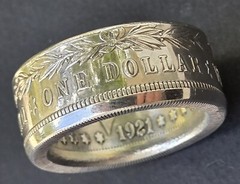 Morgan Silver Dollar Coin Ring 90% Coin Silver You Pick Sz. 8-13 MIRROR FINISH