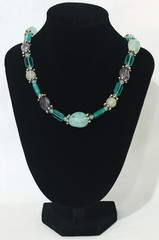 Handcrafted 21.5″Purple Amethyst & Green Aventurine Necklace by Wellington Girls
