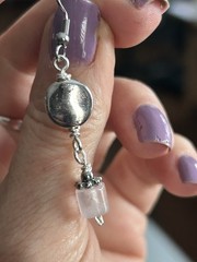 Rose Quartz Drop Dangle Earrings Chandelier Jewelry