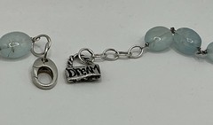 Jes Maharry “You Only Live Once” Sterling Silver & Aquamarine Necklace 18-19”