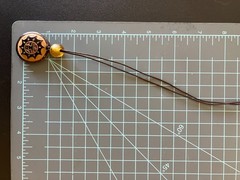 Carved Sun Pendant Necklace with African Glass Trade Bead