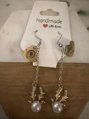 Handmade With Love Earrings With Pearls