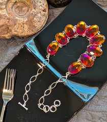 Faceted Ametrines in 925 Sterling Silver Necklace, Cleaned & Polished ~ Harmony