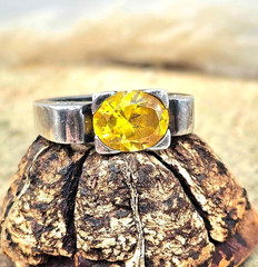 Folli Follie 0.52 Carats Yellow Gemstones Sterling 925 Ring (6.5)