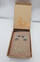 Bfofo Designs Lightning Deer Pewter Stud Earrings Southwest Rock Art
