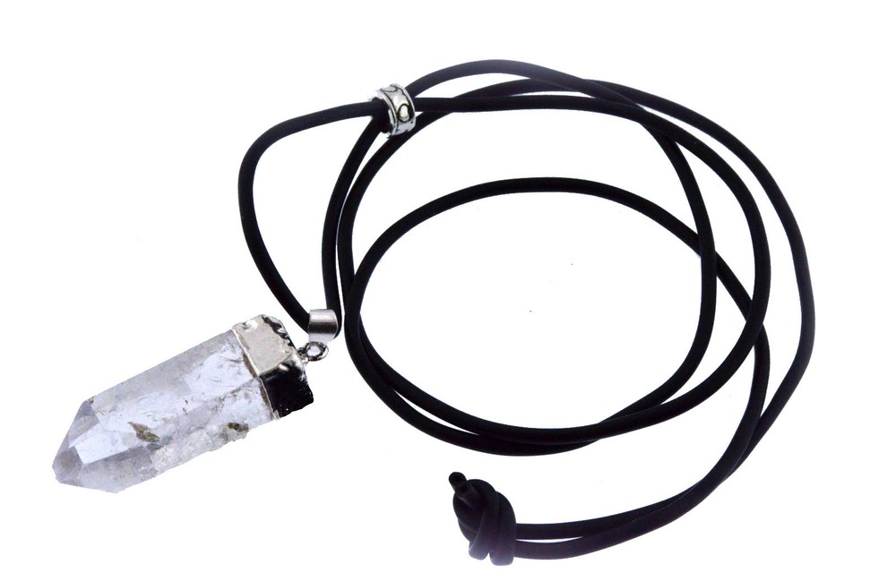 3X Unisex Quartz Point Artisan Pendant Necklaces Lot of Three Free Gift Box
