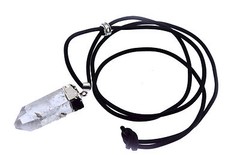Unisex Quartz Point Artisan Pendant Necklace Dad Gift Spiritual Protection