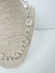 Genuine Crystal & 14k Gold-Filled Clasp & Chain Necklace