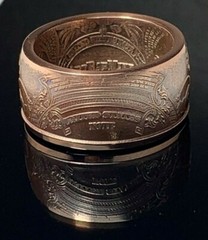Coin Ring – $10 Dollar United States Note Copper Ring – Good Luck Ring