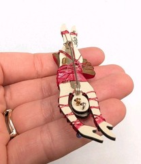 Liztech Liz Tech 2000 Signed Dated Vintage Ballet Dancer Figural Pin Brooch