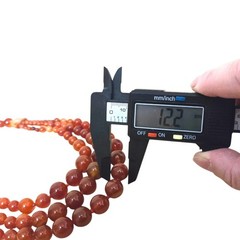 Vintage Carnelian Gemstone Graduated Beaded Triple Strand Necklace 30″