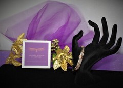 Cuff Bracelet/Copper and Black Leather-Handmade- Gift Box/Free Shipping-BL01110