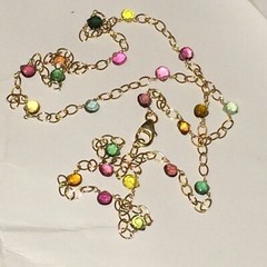 Tourmaline Necklace Rainbow Gemstone Briolettes Handmade NEW