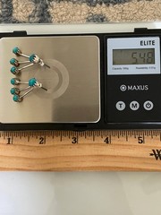 Kingman Turquoise Stud Earrings | 925 Sterling Silver G643