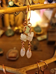 Handmade Elegant Rose Quartz Artisan Earrings