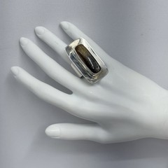 Starborn Sterling Tigers Eye Ring VERY Large 1 5/8″ by 1″ 27 Grams Size 8 1/4