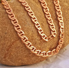 22 inch Pure Copper DESIGNER SOLID Chain Necklace, Healing Jewelry Spiritual