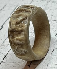 Vintage/Antique Brown Handcrafted OOAK Deer Elk Antler Ring Size 5
