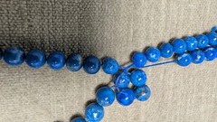 Lot of 4 Blue Lapis Lazuli beaded necklace 20 inches and 1 36 inches India