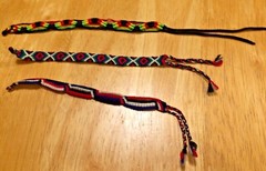 Unisex Handmade Multicoloured Cotton Woven Friendship Bracelets -THREE Bracelets