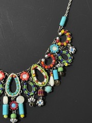 Ayala Bar Handcrafted Beaded Dangle Necklace
