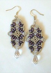 Handmade Amethyst Crystal Chandelier Earrings