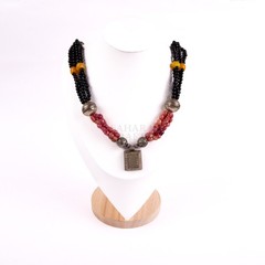 Agent Berber Beaded Necklace Moroccan Tribal Glass Bead Artisan Tribal Jewelry,