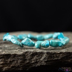TURQUOISE Crystal Bracelet – Nugget Chip Beads – Beaded Handmade Jewelry, E2185