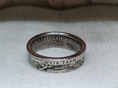 WEIR FARM, CT. – Size 9 State Quarter Coin Ring