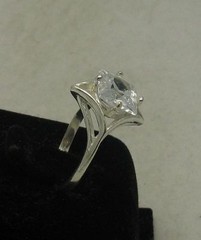 Stylish Sterling Silver Engagement Ring Solid 925 Handmade Perfect Quality