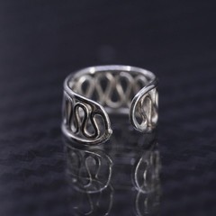 vintage sterling silver 925 handmade single ear cuff, earcuff