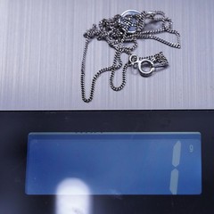 16” sterling silver 925 curb chain necklace with purple druzy crystal pendant