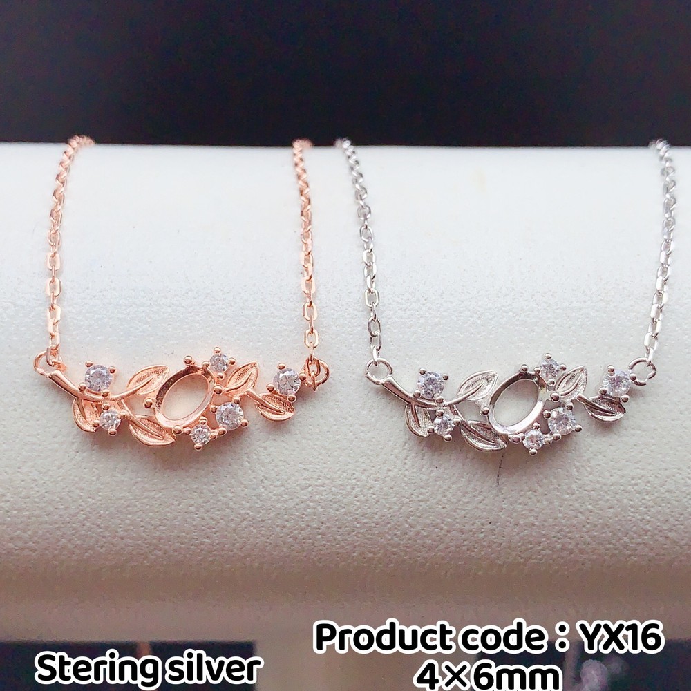 silver 925 pendant empty setting, DIY blank setting,