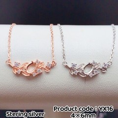 silver 925 pendant empty setting, DIY blank setting,