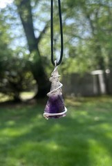 Handmade auralite 23 Crystal Necklace Reiki Charged Raw Natural Aluminum Wire