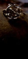 Pools of Lights Quartz Ring Byzantine style flower custom any size Silverp Goldp