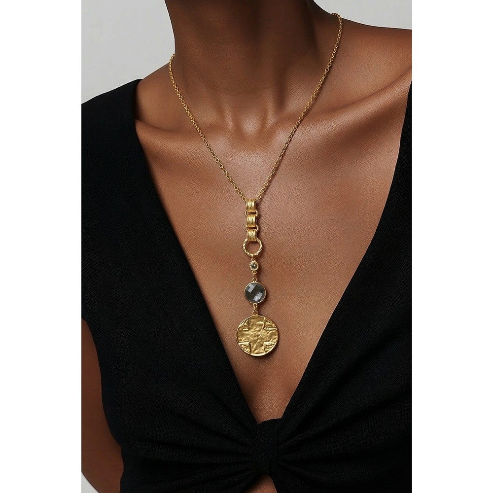 VB&Co Lord’s Prayer Gold Christian Medallion Pendant Necklace