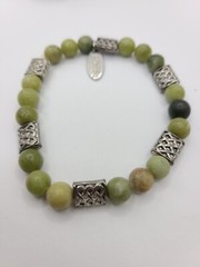 All That Glisters Irish Connemara Marble Celtic Beaded Bracelet