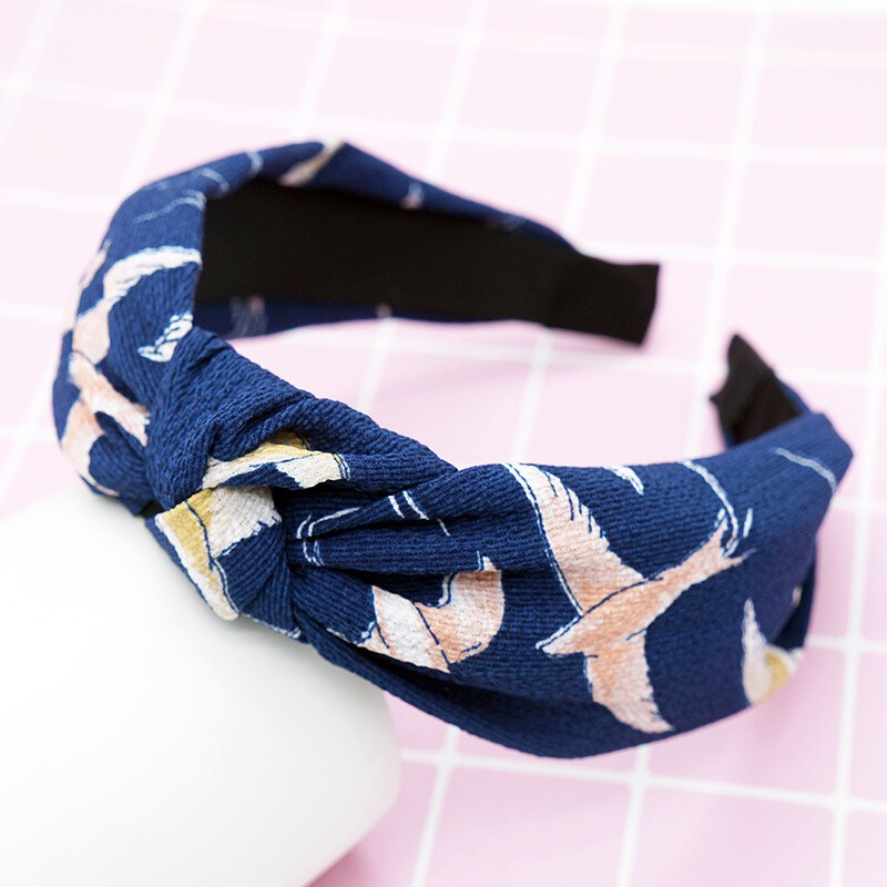 Women’s Knot Hairband Wide Floral Polka Dot Bow Vintage Hairband Headband