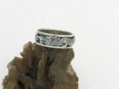 Hand Made in USA Art Massive 925 Sterling Silver With Dragon Spinner-Custom size