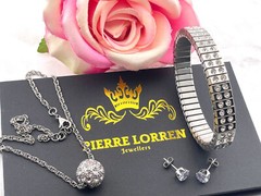 Pierre Lorren Eternity Jewelry Eternity Necklace Bracelet Earrings Silver Gold