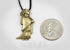 Viking Bronze Valkyrie Pendant — Norse/Medieval/Woman/Warrior/Lagertha/Jewelry