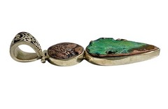 Michigan Splash Copper Sculpture Pendant 8J925 Sterling Silver Setting 2″-19.3 g