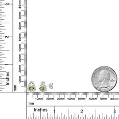 Gem Stone King 1.02 Center Stone: 5×3 mm, Small Stones: 1 Green and White