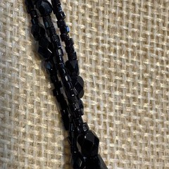 Handcrafted Glass Zebra Necklace Black & White Beads Signed 2002 Adjustable