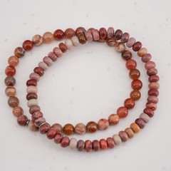 22g Mine Finds Jay King Petrified Wood Agate Boho 7in Stretch Bracelet Set of 2