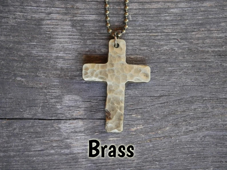 1 Pc Pure Brass Healing Cross Pendant, Ank Locket, Jewelry, Spiritual Kriya