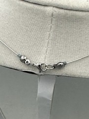18 in Faceted Blue Apatite Liquid Silver Necklace