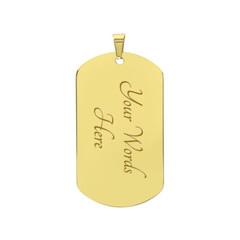 Graphic Dog Tag Pendant + Necklace – Expression Graphic Art